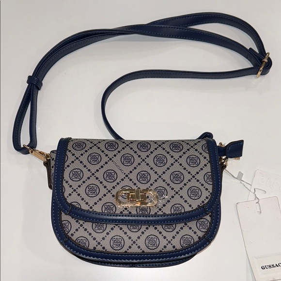 Gussaci Navy and Gray Women's Crossbody Bag - Picture 1 of 9